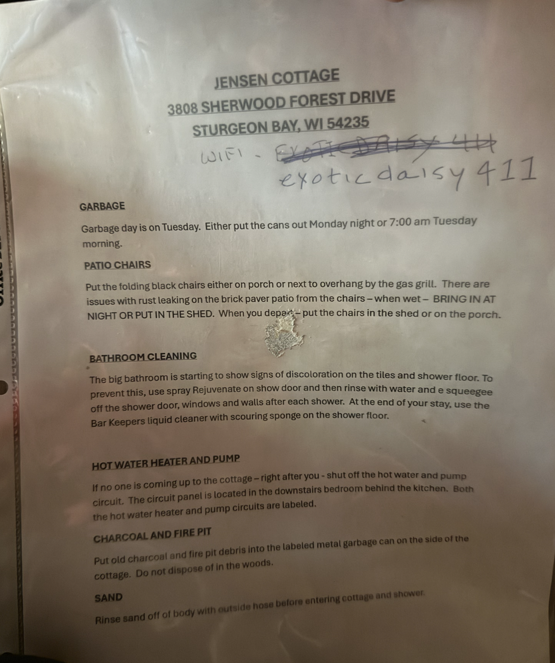 The laminated house page